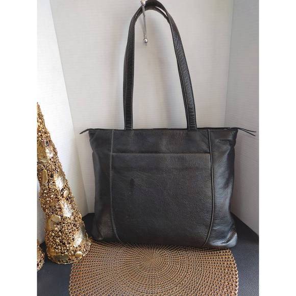 Buxton Travel Tote w. Kiss Lock Pouch - Picture 2 of 8